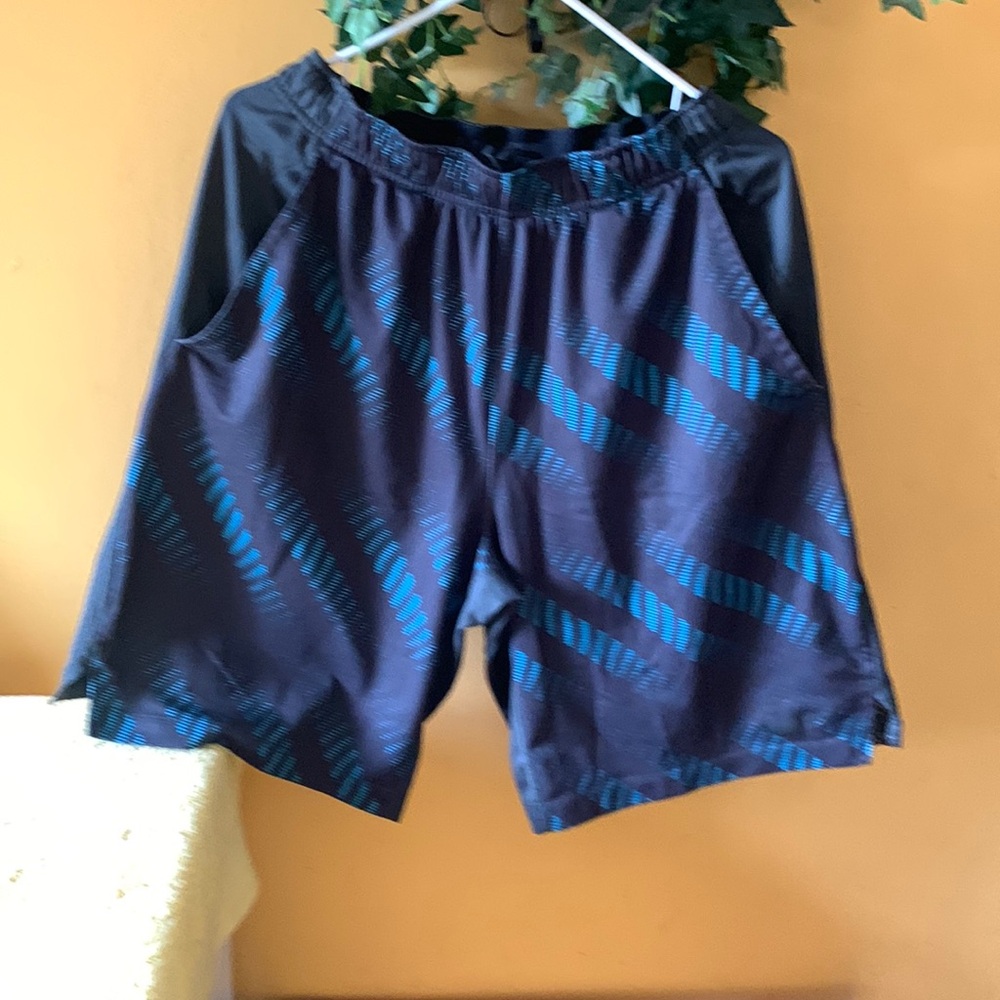 Men's Athletic Shorts in Black and Blue